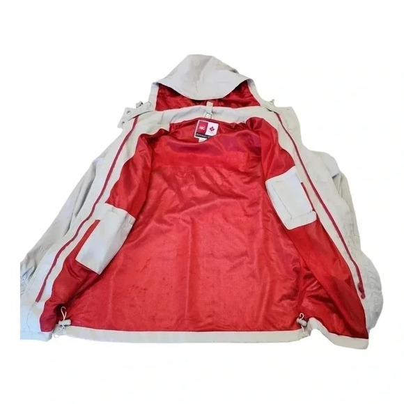 HBC Olympics 2010 Beige Red Coat Windbreaker Jacket (The Hudson Bay Company) - Picture 5 of 7